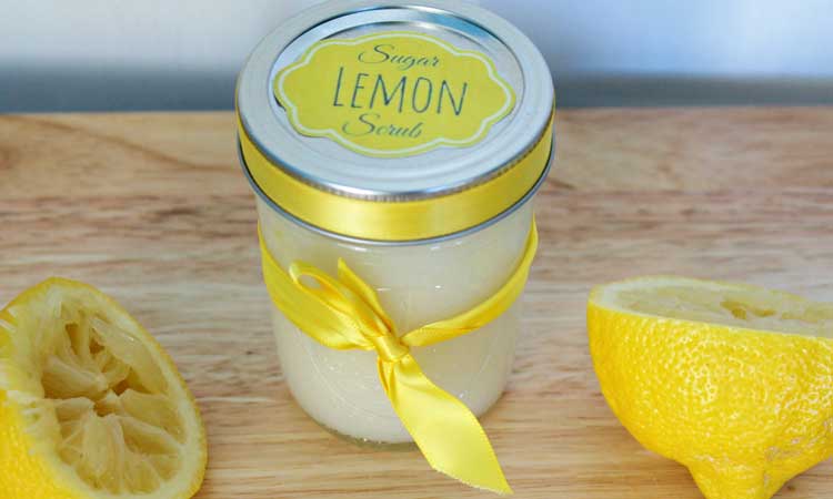 Homemade Limón y Azúcar Exfoliante para el retiro Tan
