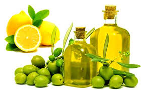 aceite de oliva y jugo de limón