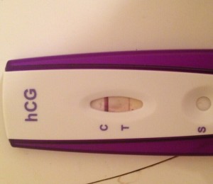 Línea de evaporación en prueba de embarazo