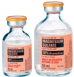 sulfato de magnesio para la preeclampsia